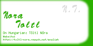 nora toltl business card